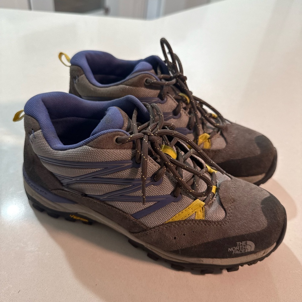 The North Face Gray and Blue Winter Boots